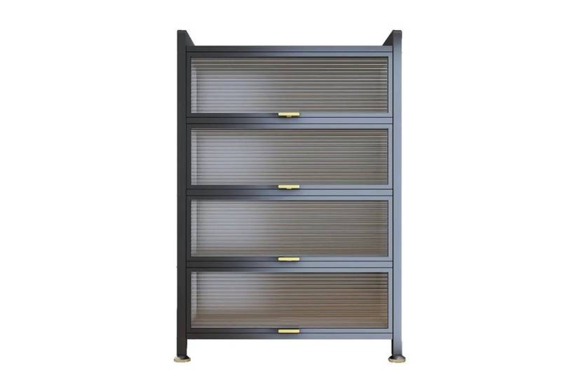 FOXSPORT Mehrzweckschrank Küchenschrank Vorratschrank (mit 4/5 Ablagen, Traglast von 20 kg pro Ebene) mit transparenten Türen, staub- und fettbeständig, Breiterer Zähler von FOXSPORT