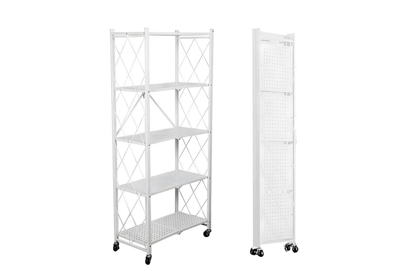 FOXSPORT Standregal mit Rollen, 1er-Packung, Komplett-Set, Traglast von 20 kg pro Ebene, mit 5 Ablagen, Schwerlastregal, Küchenregal, 72x37x163cm FOXSPORT Standregal mit Rollen, 1er-Packung, Komplett-Set, Traglast von 20 kg pro Ebene, mit 5 Ablagen, Schwerlastregal, Küchenregal, 72x37x163cm von FOXSPORT