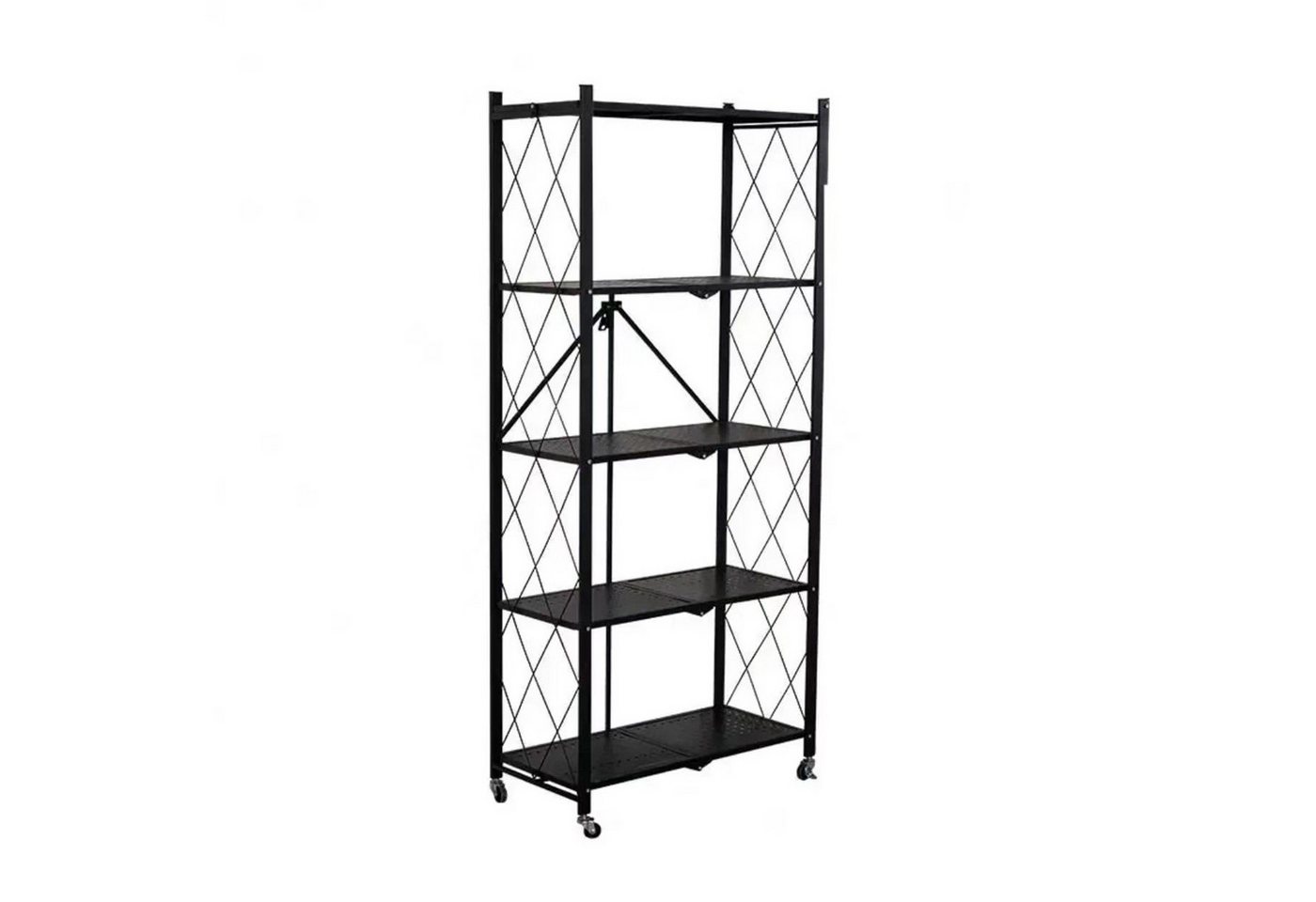 FOXSPORT Standregal mit Rollen, 1er-Packung, Komplett-Set, Traglast von 20 kg pro Ebene, mit 5 Ablagen, Schwerlastregal, Küchenregal, 72x37x163cm FOXSPORT Standregal mit Rollen, 1er-Packung, Komplett-Set, Traglast von 20 kg pro Ebene, mit 5 Ablagen, Schwerlastregal, Küchenregal, 72x37x163cm von FOXSPORT
