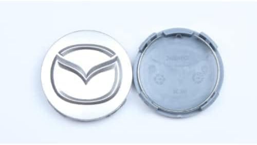 FOXZY 4 Stück Auto Radnabenkappen, für Mazda 2 3 5 6 MX5 MX30 CX30 CX5 CX50 CX 7 8 9 60 mm Radnabenabdeckung Radkappen Wheel Caps Nabenkappen mit Logo Center Felgendeckel,B Silver FOXZY 4 Stück Auto Radnabenkappen, für Mazda 2 3 5 6 MX5 MX30 CX30 CX5 CX50 CX 7 8 9 60 mm Radnabenabdeckung Radkappen Wheel Caps Nabenkappen mit Logo Center Felgendeckel,B Silver von FOXZY