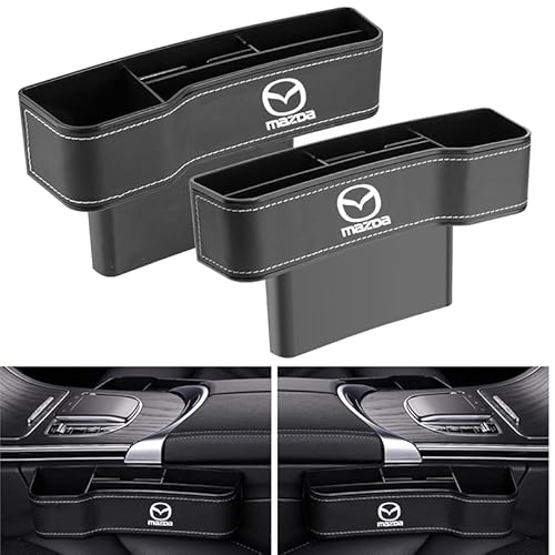 FOXZY Autositz Lückenfüller für Mazda 2 3 MS CX5 CX3 MX5 RX8, Auto Getränkehalter Seitenorganizer, Multifunktionale Aufbewahrungsbox Autositze für Ben Innenraum des Autos,Main Driver von FOXZY