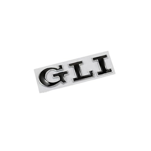 FOXZY GLI 3D Auto Chrom Badge Schriftzug Aufkleber Auto Tuning Emblem Zubehör,B Black Silver von FOXZY