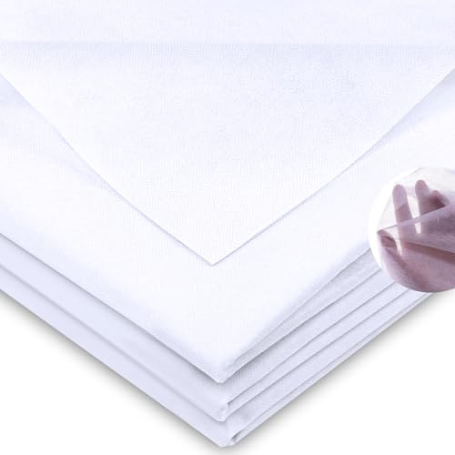 FOYIOLRU Bügelvlies Stoff 300 x 100 cm, 50g/m² Vlies zum Aufbügeln, Weiß Bügeleinlage, Vliesstoff Einlagestoff Leichtes Einlagestoff zum Aufbügeln für Bügelfalten,Nähhandwerk, Verstärkte Bekleidung von FOYIOLRU