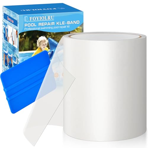 Pool Reparaturset Unterwasser, 10x150cm Pool Flicken Selbstklebend Set, PVC Reparatur Klebeband Flex Tape für Pool, Poolfolie, Wasserbett, Schlauchboot, Luftmatratze Pool Reparaturset Unterwasser, 10x150cm Pool Flicken Selbstklebend Set, PVC Reparatur Klebeband Flex Tape für Pool, Poolfolie, Wasserbett, Schlauchboot, Luftmatratze von FOYIOLRU