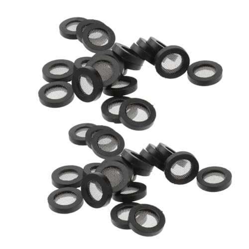 FOYTOKI 1/2 Zoll Gartenschlauchanschluss 60 Stück Drahtgeflechtdichtung mit Sieb Gummibandfiltersieb schwarz unverzichtbar für die Ausrüstung FOYTOKI 1/2 Zoll Gartenschlauchanschluss 60 Stück Drahtgeflechtdichtung mit Sieb Gummibandfiltersieb schwarz unverzichtbar für die Ausrüstung von FOYTOKI