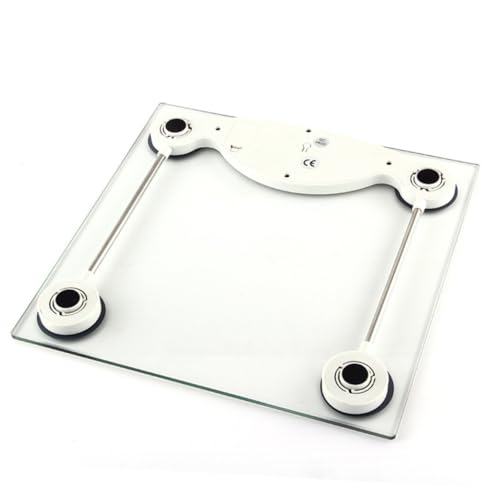 FOYTOKI 1 Stück LCD Personenwaage Transparent Quadratisch Badezimmerwaage Hochfeste Gehärtetes Sofortige Gewichtsmessung Genauigkeit von FOYTOKI