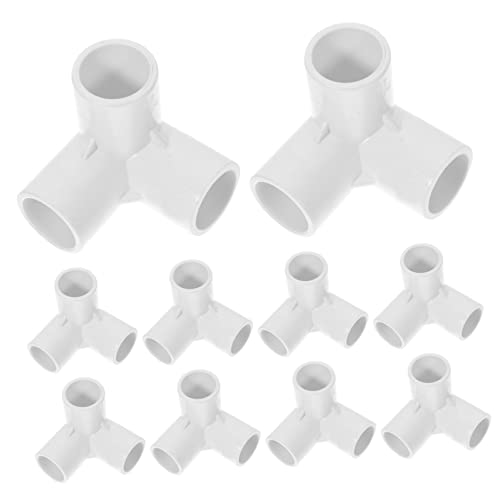 FOYTOKI 10 Stück PVC Tee Verbindungselemente für Gewächshäuser Möbel und Diy Projekte Robuste PVC Rohre für Bewässerung und Wasser Hitzebeständig und Langlebig von FOYTOKI