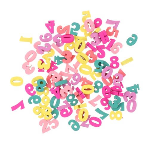 FOYTOKI 100 Stück Teiliges DIY Holzplättchen Bunte Holzscheiben für Bastelprojekte Handgefertigte Dekorationen Holzspäne Zubehör für Schmuckherstellung und Kreative DIY Accessoires von FOYTOKI