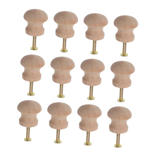 FOYTOKI 12 Stück Teiliges Runde Pilzform Möbelgriffe aus Unlackiertem Massivholz Langlebige Schrankgriffe für Kommode und Küchenschrank Glatte Oberfläche Elegantes Vintage Design FOYTOKI 12 Stück Teiliges Runde Pilzform Möbelgriffe aus Unlackiertem Massivholz Langlebige Schrankgriffe für Kommode und Küchenschrank Glatte Oberfläche Elegantes Vintage Design von FOYTOKI