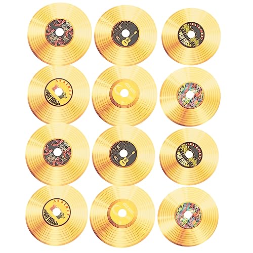 FOYTOKI 12 Stück Vintage Cd Wandaufkleber Ästhetische Wanddekoration Für Küche Bar Und Wohnzimmer Retro Musik Party Deko Kartonmaterial Langlebig Und Robust von FOYTOKI