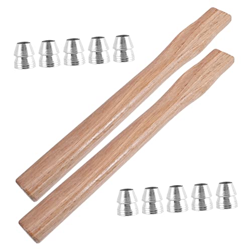 FOYTOKI 1Satz Camp Axtgriff Ergonomischer Holzgriff für Äxte mit Axtkeilset Rutschfester Axtgriff Hochwertigem Holz für Camping und Holzspalten von FOYTOKI
