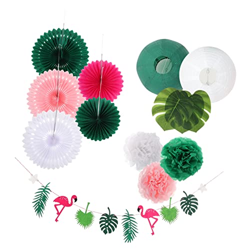 FOYTOKI 1Satz Hawaiianisches Flamingo Banner Monstera Papierfächer Sommerliche Partydekoration für Strand und Tropenfeiern für Geburtstage und Hochzeiten FOYTOKI 1Satz Hawaiianisches Flamingo Banner Monstera Papierfächer Sommerliche Partydekoration für Strand und Tropenfeiern für Geburtstage und Hochzeiten von FOYTOKI