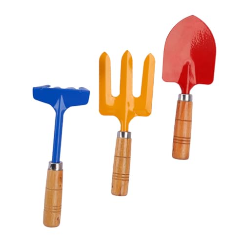 FOYTOKI 1Satz Mini Strandschaufeln mit Holzgriff für Robuste Sandschaufel für Sandkasten und Strandspiele zum Graben und Formen von Sandskulpturen von FOYTOKI
