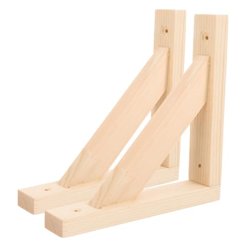 FOYTOKI 2 Stück Holz Regalträger Triangular Shelf Bracket für Wandmontage Stabil und Langlebig Platzsparende Wandhalterung für Bücherregale und Dekoration FOYTOKI 2 Stück Holz Regalträger Triangular Shelf Bracket für Wandmontage Stabil und Langlebig Platzsparende Wandhalterung für Bücherregale und Dekoration von FOYTOKI