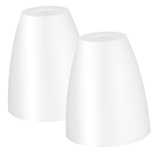 FOYTOKI 2 Stück Kunststoff Lampenschirm Ersatzschirm Mittelloch Stabile Vielseitige Lampenschirme für Schlafzimmer Tischlampe Modernes Design für Warme Lichtatmosphäre von FOYTOKI