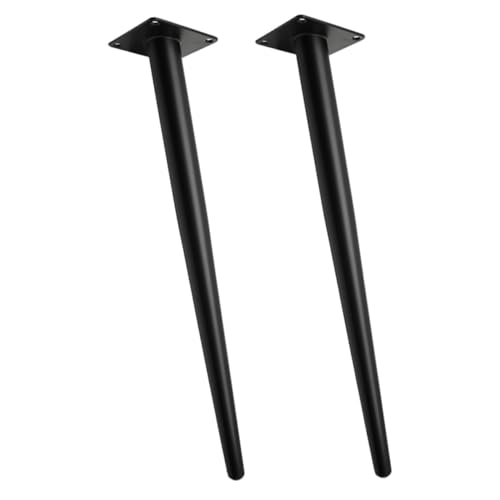 FOYTOKI 2 Stück Möbelbeine Metall Schräg Robust Möbelfüße Ersatzbeine für Tisch Stuhl Schrank DIY Möbelstützen Schwarz Beschichtet von FOYTOKI