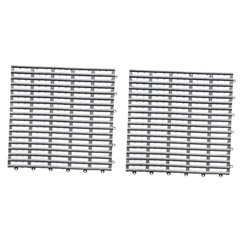 FOYTOKI 2 Stück Teiliges PVC Badematte Zuschneidbar rutschfest mit Ablauflöchern Wasserdichtes Duschpad für Badezimmer DIY Antirutschmatte von FOYTOKI