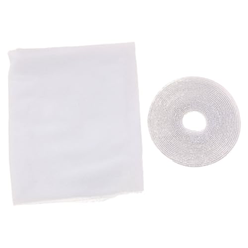 FOYTOKI 2 Stück Teiliges Selbstklebendes Fliegengitter Fensternetz Reißfestes Polyester Mesh mit Starkem Klebeband Unsichtbares Weißes Insektenschutznetz für Wohnräume und Büros von FOYTOKI