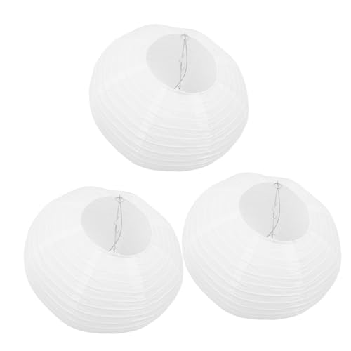 FOYTOKI 3 Stück Faltbare Papierlampenschirme Dekorative DIY Papierlaternen für Partydeko Hängende Lampenschirme aus Robustem Papier Runde Lampions für Festliche Anlässe Vielseitig von FOYTOKI