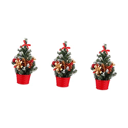 FOYTOKI 3stücke Künstlicher Weihnachtsbaum Miniatur Dekoration Für Zuhause Büro Und Festlichkeiten Stabiler Standfuß Für Weihnachtsdeko Und Tischschmuck Rotes Design FOYTOKI 3stücke Künstlicher Weihnachtsbaum Miniatur Dekoration Für Zuhause Büro Und Festlichkeiten Stabiler Standfuß Für Weihnachtsdeko Und Tischschmuck Rotes Design von FOYTOKI