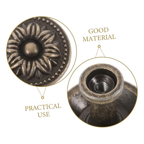 FOYTOKI 4 Stück Teiliges Möbelknöpfe aus Zinklegierung Runde Schubladengriffe im Vintage stil Robuste Möbelgriffe für Schrank Kommode Schublade Einfache Montage Elegantes Design von FOYTOKI