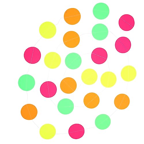 FOYTOKI 4Sätze Neon Papier Girlanden Teiliges für Partys Hochzeiten und Themenfeiern Fluoreszierende Randvorhänge Hängend für Foto Hintergründe von FOYTOKI