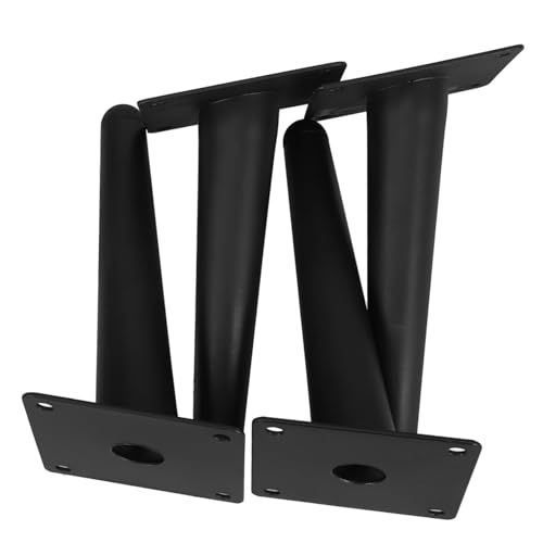 FOYTOKI 4Stücke Konische Metallbeine für Möbel Hohe Ersatzfüße in Mattem Schwarz Stabil und Modern für Sofas Tische und Einfache Installation und Elegantes Design von FOYTOKI