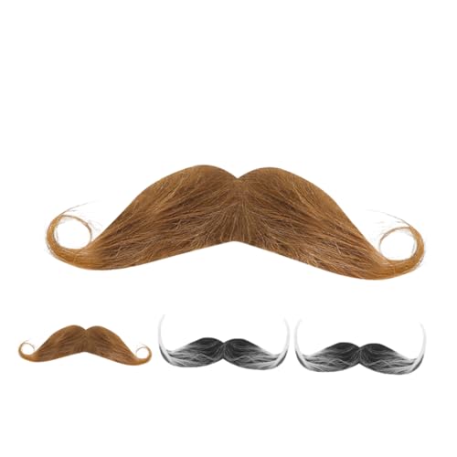 FOYTOKI 4Stücke Realistische Falsche Schnurrbärte und Cosplay Zubehör für Maskeraden Halloween und Partys Bequemes Selbstklebendes Material FOYTOKI 4Stücke Realistische Falsche Schnurrbärte und Cosplay Zubehör für Maskeraden Halloween und Partys Bequemes Selbstklebendes Material von FOYTOKI
