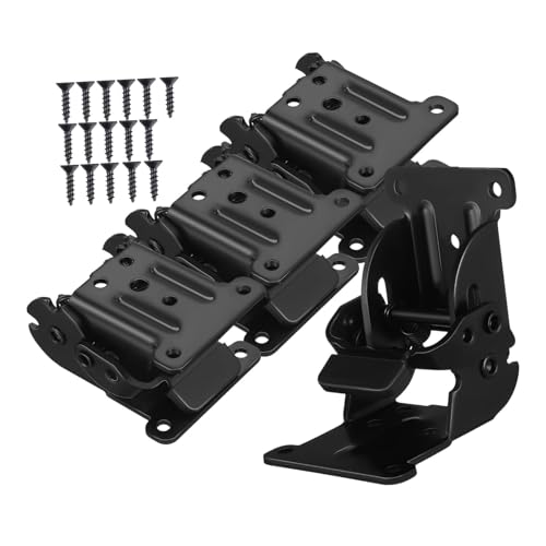 FOYTOKI 4stücke Klappbeinhalterungen Für Möbel Mit Verriegelung Klappscharniere Für Tischbeine Selbstsichernde Möbelverbinder Aus Metall Klapptischbeinbefestigungen Einsetzbar von FOYTOKI