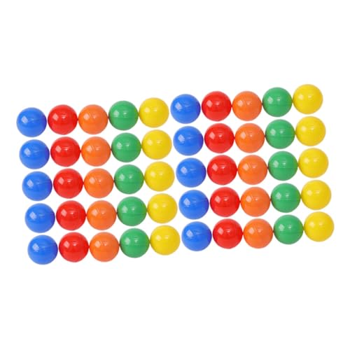 FOYTOKI 50 Stück Öffbare Lotteriebälle aus Wiederverwendbarem PVC Leichte Runde Partyspiel requisiten in Rot Orange Gelb Grün Blau für Gewinnspiele Basteln Entertainment und Gewinnspiele von FOYTOKI