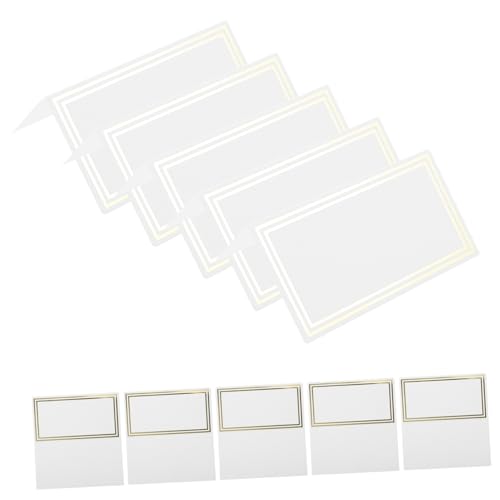 FOYTOKI 50Stücke Faltbare Tischkarten für Hochzeiten Platzkarten mit Goldprägung für Romantische Dekoration für Gäste und Tischnummern FOYTOKI 50Stücke Faltbare Tischkarten für Hochzeiten Platzkarten mit Goldprägung für Romantische Dekoration für Gäste und Tischnummern von FOYTOKI