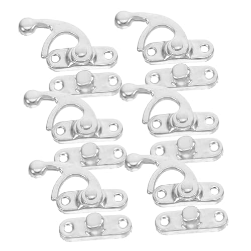 FOYTOKI 6 Stück Teiliges Vintage Kastenschloss Antiker Hakenverschluss aus Metall Silberner Kleiner Box Latch für Schmuck und Holzkabinett Vielseitig für Koffer Aufbewahrung DIY Projekte von FOYTOKI