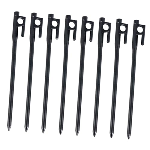FOYTOKI 8Stücke Gusseisen Zeltpfähle Wetterfeste Metallstifte für Outdoor Camping Stabile Bodennägel zur Zeltfixierung für Große Zelte von FOYTOKI