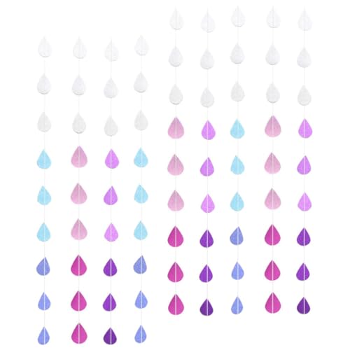 FOYTOKI 9 Stränge Wasserziehblumen Regentropfen Babyparty Dekorationen Girlandendekoration Weihnachtsbaumschmuck Wassertropfengirlanden Hochzeitsdekor Verlobungs Hängedekor von FOYTOKI