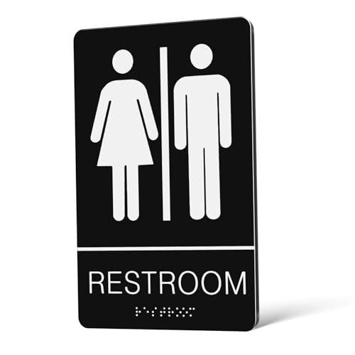 FOYTOKI Acryl Selbstklebendes Wc schild mit Blindenschrift Unisex Toilettenzeichen Neutral Taktiler Marker für Barrierefreie Türbeschilderung FOYTOKI Acryl Selbstklebendes Wc schild mit Blindenschrift Unisex Toilettenzeichen Neutral Taktiler Marker für Barrierefreie Türbeschilderung von FOYTOKI