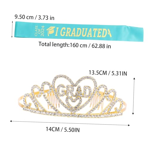 FOYTOKI Graduation Sash Set Goldene Krone und Grüner Schultergurt Legierungskrone mit Stoffschärpe Stabile Abschlussfeier Deko für Absolventen Einfach Tragbar und Attraktiv FOYTOKI Graduation Sash Set Goldene Krone und Grüner Schultergurt Legierungskrone mit Stoffschärpe Stabile Abschlussfeier Deko für Absolventen Einfach Tragbar und Attraktiv von FOYTOKI