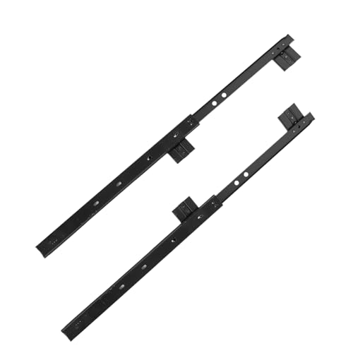FOYTOKI Großer Tastaturauszug aus Stahl Ausziehbare Schubladenschiene mit Laufrollen Geräuscharm Höhenverstellbar Robustes Keyboard Rack für Büro Computertisch Breit Schwarz von FOYTOKI