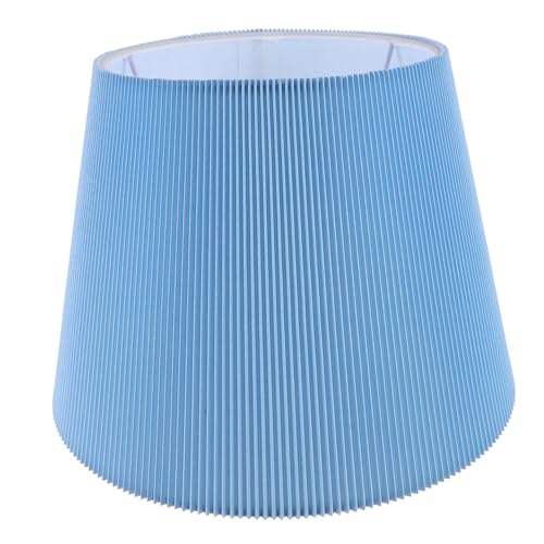 FOYTOKI Lampenschirm Ersatz Lampenschirm für Tischlampe Blau Pleated Stoff Lampenabdeckung für Stehlampe Schlafzimmer Lichtschutz mit Einfachem Aufbau und Langlebigem Material von FOYTOKI