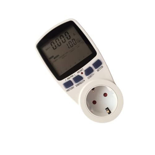 FOYTOKI Leistungsstarker Digitaler Energiezähler Multifunktionales Wattmeter für Steckdosen LCD Anzeige für Spannung Strom für Haushalte von FOYTOKI