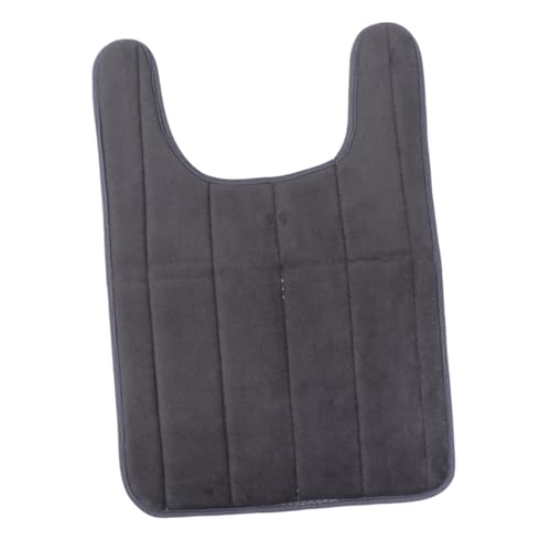 FOYTOKI Memory Schaum U förmige Badematte Rutschfestes Wc Bodenpad Dunkelgrau Weicher Badezimmerteppich mit Anti rutsch Beschichtung Pflegeleicht von FOYTOKI