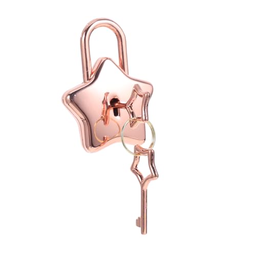 FOYTOKI Mini Stern Vorhängeschloss mit Schlüssel Kleines Metall Vorhängeschloss für Notizbuch Schmuckbox Diy Projekte Robuste und Sichere Lösung für Persönliche Gegenstände FOYTOKI Mini Stern Vorhängeschloss mit Schlüssel Kleines Metall Vorhängeschloss für Notizbuch Schmuckbox Diy Projekte Robuste und Sichere Lösung für Persönliche Gegenstände von FOYTOKI