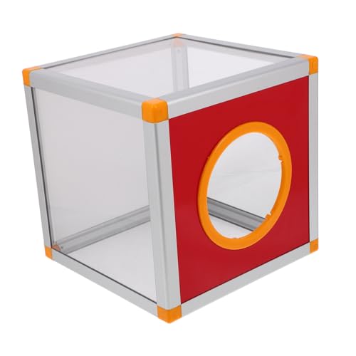 FOYTOKI Rote Losbox aus Aluminiumlegierung und MDF Robuste Transparente Verlosungsbox mit Großzügigem Stauraum Auffälliges Design Einfach Aufzubauen für Spendenaktionen Spiele und FOYTOKI Rote Losbox aus Aluminiumlegierung und MDF Robuste Transparente Verlosungsbox mit Großzügigem Stauraum Auffälliges Design Einfach Aufzubauen für Spendenaktionen Spiele und von FOYTOKI