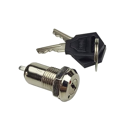 FOYTOKI S1204 Elektrischer Kippschalter Mit Schlüssel SPST Ein/Aus Runder Schalter Für Sicherheitsanwendungen Metallgehäuse Ideal Für Schränke Und Elektrische Projekte von FOYTOKI