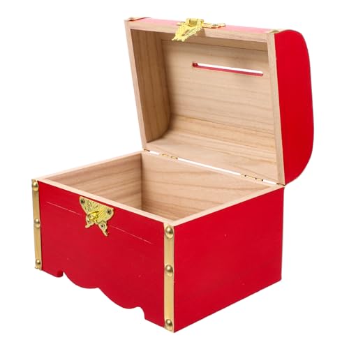 FOYTOKI Vintage Holz Spardose Für Erwachsene Und Sicherer Geldaufbewahrungsbehälter Für Schlafzimmer Wohnzimmer Und Büro Praktische Und Dekorative Aufbewahrung Für Münzen Und von FOYTOKI