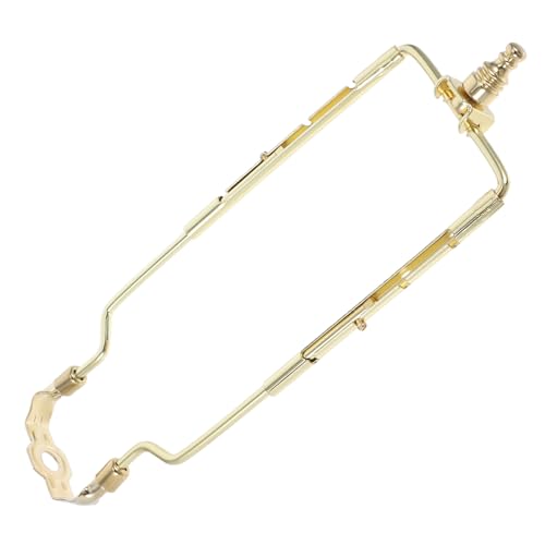 FOYTOKI Verstellbarer Lampenschirmhalter aus Stabile Lampenharfe mit Flexiblem Höhenrahmen Ersatz lampenschirmhalterung für Steh Tischlampen Goldfarbener Lampenständer Zubehör Langlebige von FOYTOKI