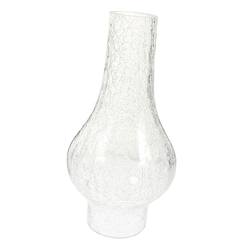 FOYTOKI Winddichter Glaslampenschirm für Petroleumlampe Vintage Design mit Rissmuster Transparent Einfach zu Ersetzen für Stilvolle Beleuchtung im Schlafzimmer und Wohnzimmer von FOYTOKI