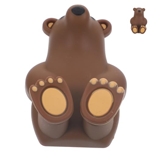 FOYTOKI Zahnbürstenhalter mit Saugnapf Wandmontierter Bohrfreier Halter für Badezimmer Platzsparendes Dekoratives Design Braun Installieren und Rückstandsfrei Entfernbar von FOYTOKI