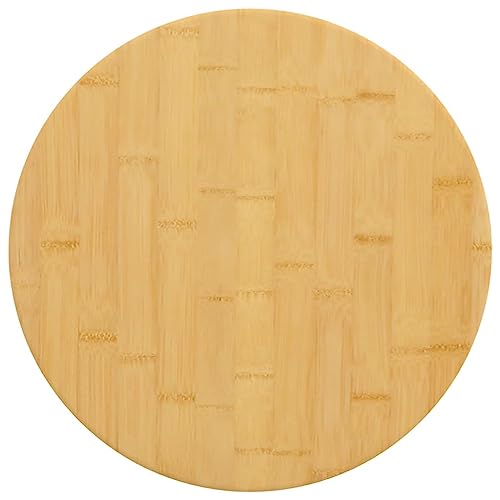 FOZICV 30x2,5 cm Runde Tischplatte Ersatztischplatte Esstischplatte Couchtischplatte Schreibtischplatte Bambustischplatte Bartisch Platte Braun Bambus von FOZICV