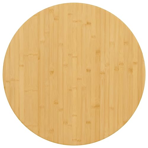 FOZICV 60x4 cm Runde Tischplatte Couchtischplatte Schreibtischplatte Bambustischplatte Bartisch Platte Ersatztischplatte Esstischplatte Braun Bambus von FOZICV