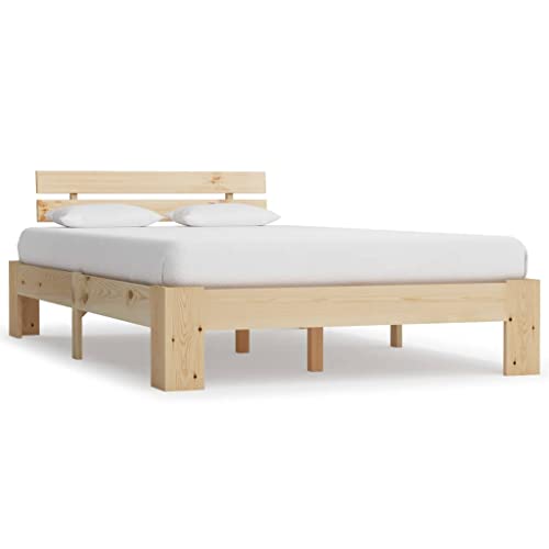 FOZICV Bettgestell aus Holz Gästebett Multifunktional Tagesbett Stauraumbett Möbel für Schlafzimmer Eleganten und Klassischen Look Natur 213x125x66 cm von FOZICV